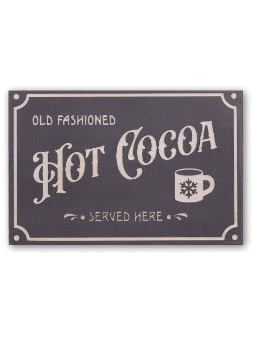 handcrafted wooden winter sign - Hot Cocoa