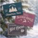 wooden decor - winter signs