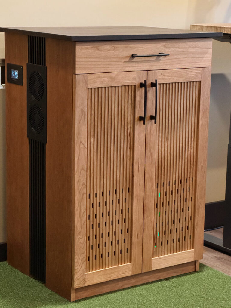 custom design and build - computer cabinet for golf sim