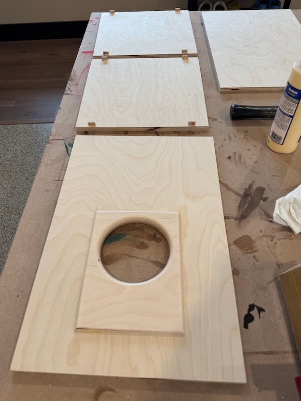 Handcrafted cajon box construction with tenons