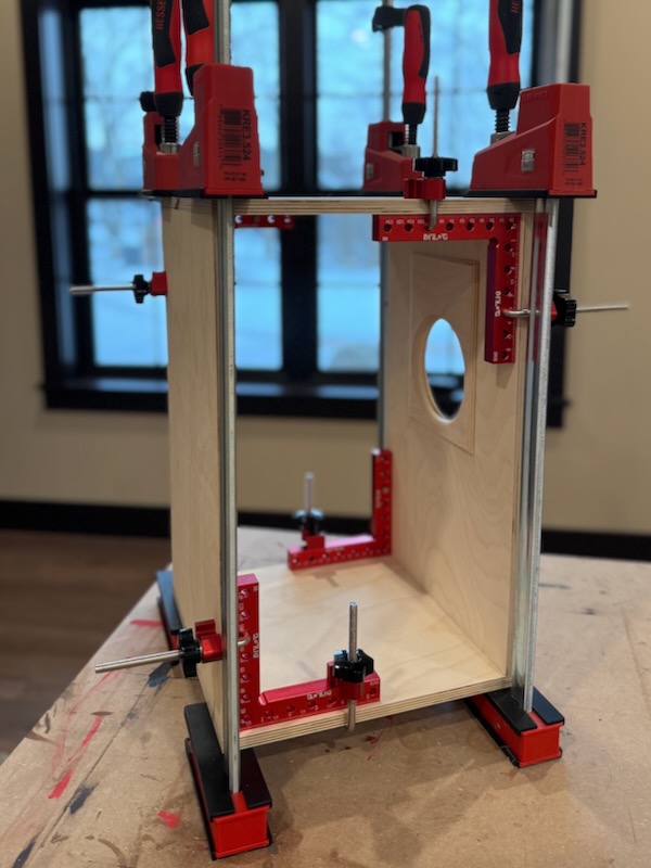 Handcrafted cajon box glue-up