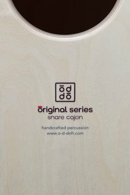 handcrafted cajon - o-d-doh original series snare label